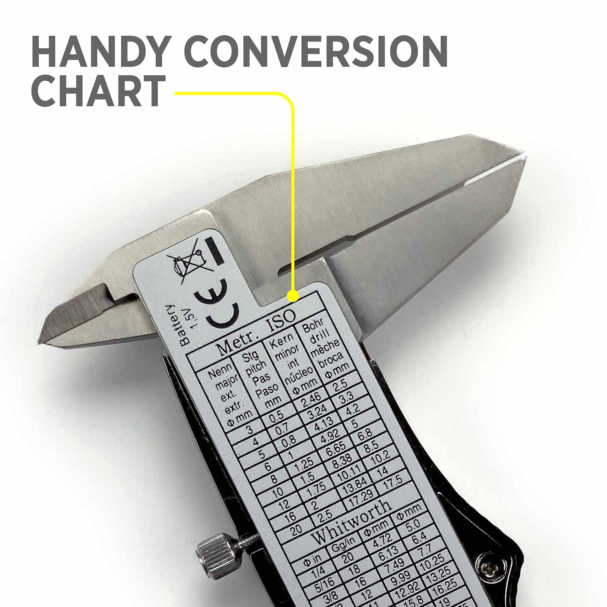 General Tools Digital frazionale Compasso con Extra-ampio schermo LCD, 3 modalità di visualizzazione, 6 pollici (147)