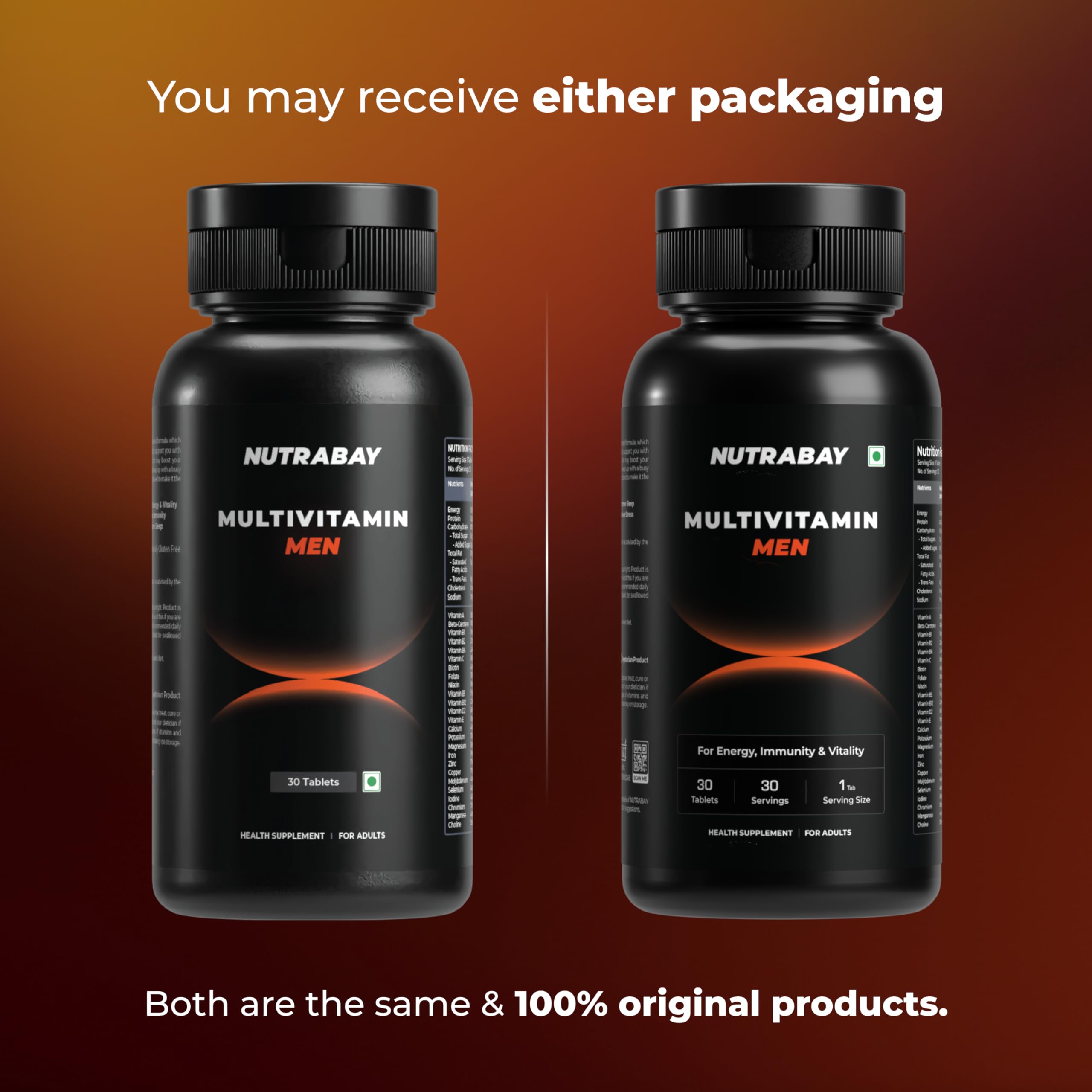 Nutrabay Pro Active Multivitamin for Men with Zinc, Magnesium, Vitamin B,C,A,E – Enhances Energy, Immunity & Better Sleep– 30 Veg Tablets | RDA for Viamins & Minerals | Purity Tested Supplement