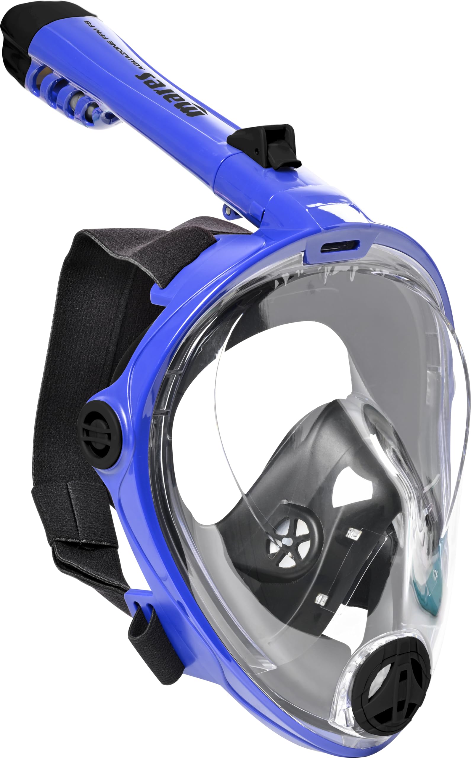Mares Aquazone Full Face Mask - Masque Intégral Snorkeling Adulte, Jupe Silicone, Tuba Repliable, 3 Tailles