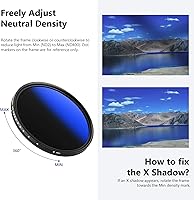 Vista 7 de NEEWER Filtro ND Variable de 46mm ND2-ND400 (1-9 Paradas), Filtro de Densidad Neutra, Recubrimientos Múltiples, Resistente al Agua y a los Arañazos