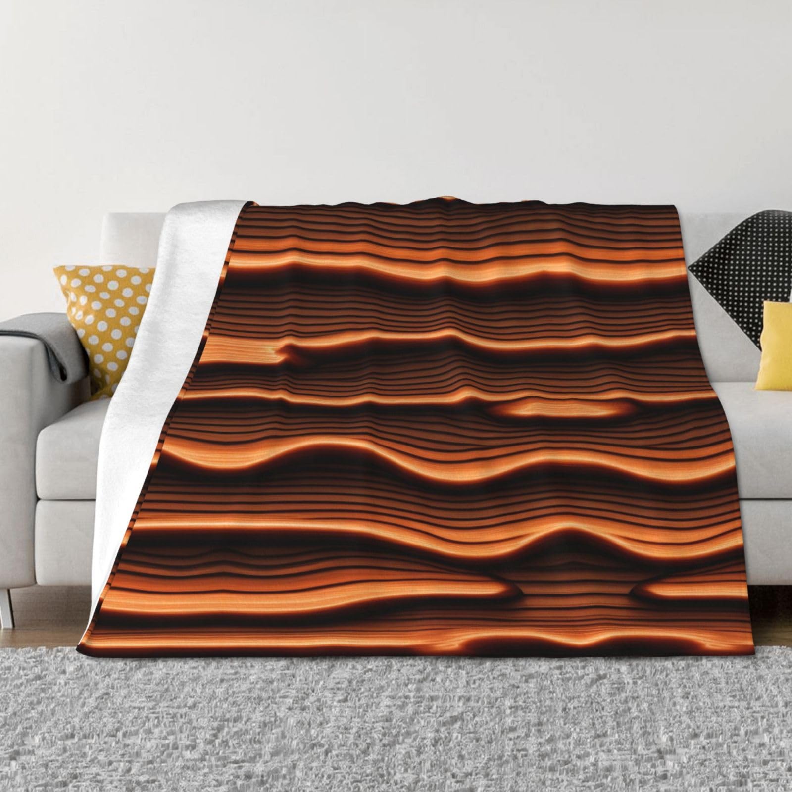 Manta de franela suave y acogedora de 80 x 60 pulgadas, estampado de gran desierto, ligera, perfecta para cama, sofá, camping y viajes