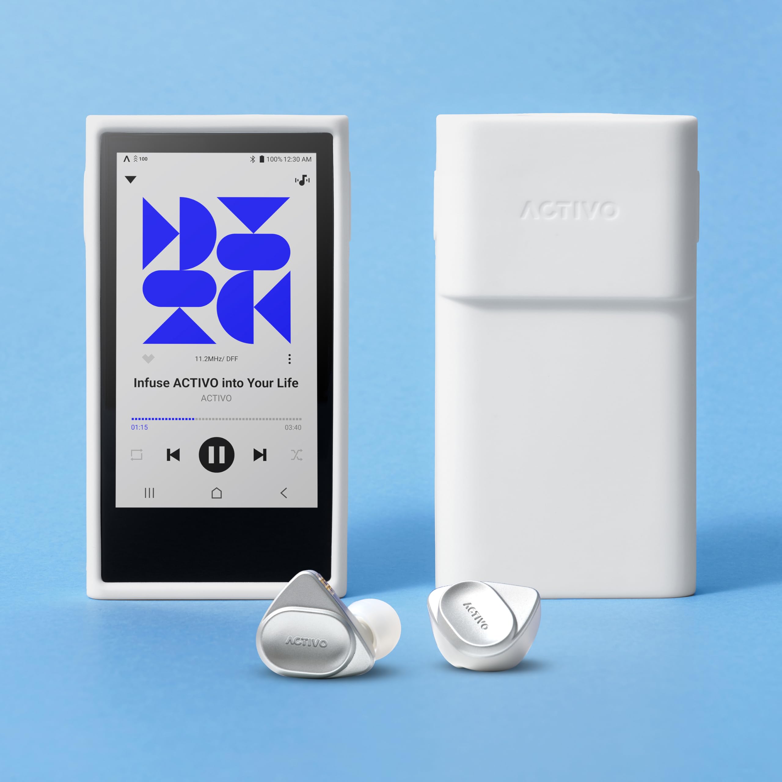 Activo P1 Lecteur Audio Numérique Kit Démarrage avec Écouteurs Volcano et Étui Protection