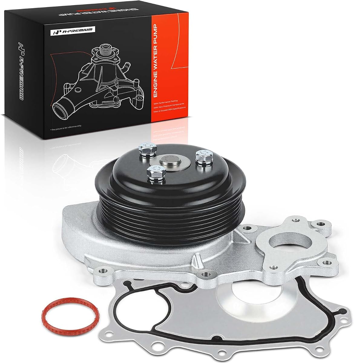 A-Premium Engine Water Pump Compatible with Ford | for F-150 2011-2020, Mustang 2011-2017 Transit-150 Transit-250 Transit-350 HD, with Gasket & Pulley