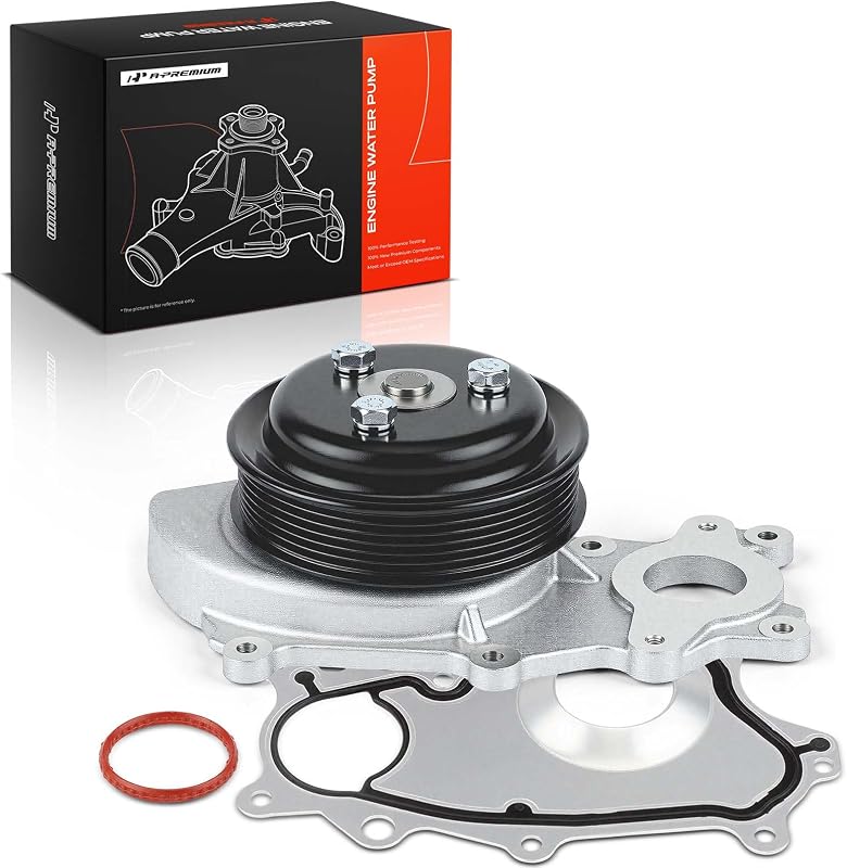 A-Premium Engine Water Pump Compatible with Ford | for F-150 2011-2020, Mustang 2011-2017 Transit-150 Transit-250 Transit-350 HD, with Gasket & Pulley