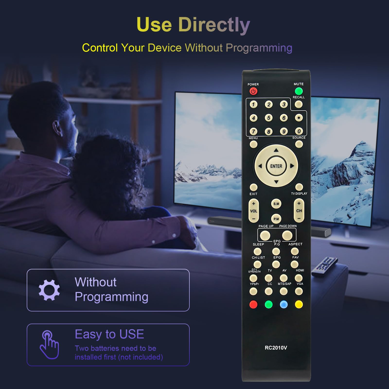 Amazon.com: RC2010V Remote Control Replacement fit for VIORE TV
