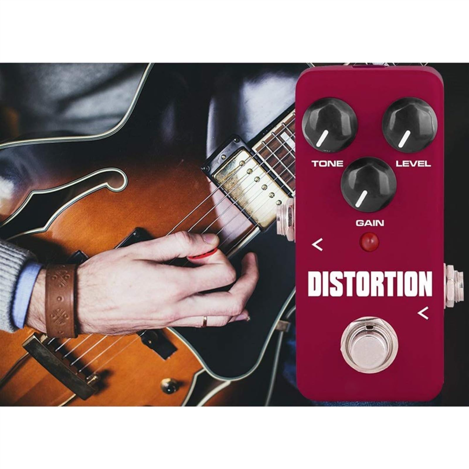 modulacyjny pedał gitarowy Micro Distortion Pedał Gitary Przenośny Pedał Efektów Gitarowych Ze Stopu Aluminium True Bypass Części Do Gitary I Akcesoria