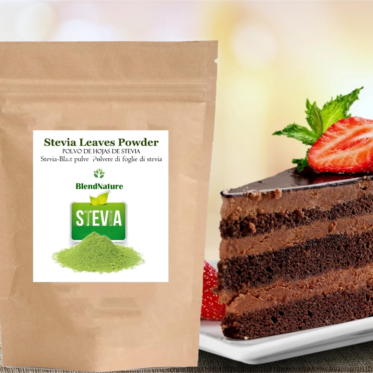Stevia Pulver 100% Natürlich 200g – Ausgewählte Blätter – Vegan
