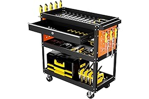 3-Tier Rolling Tool Cart: Heavy-Duty Tool Storage Solution on Wheels