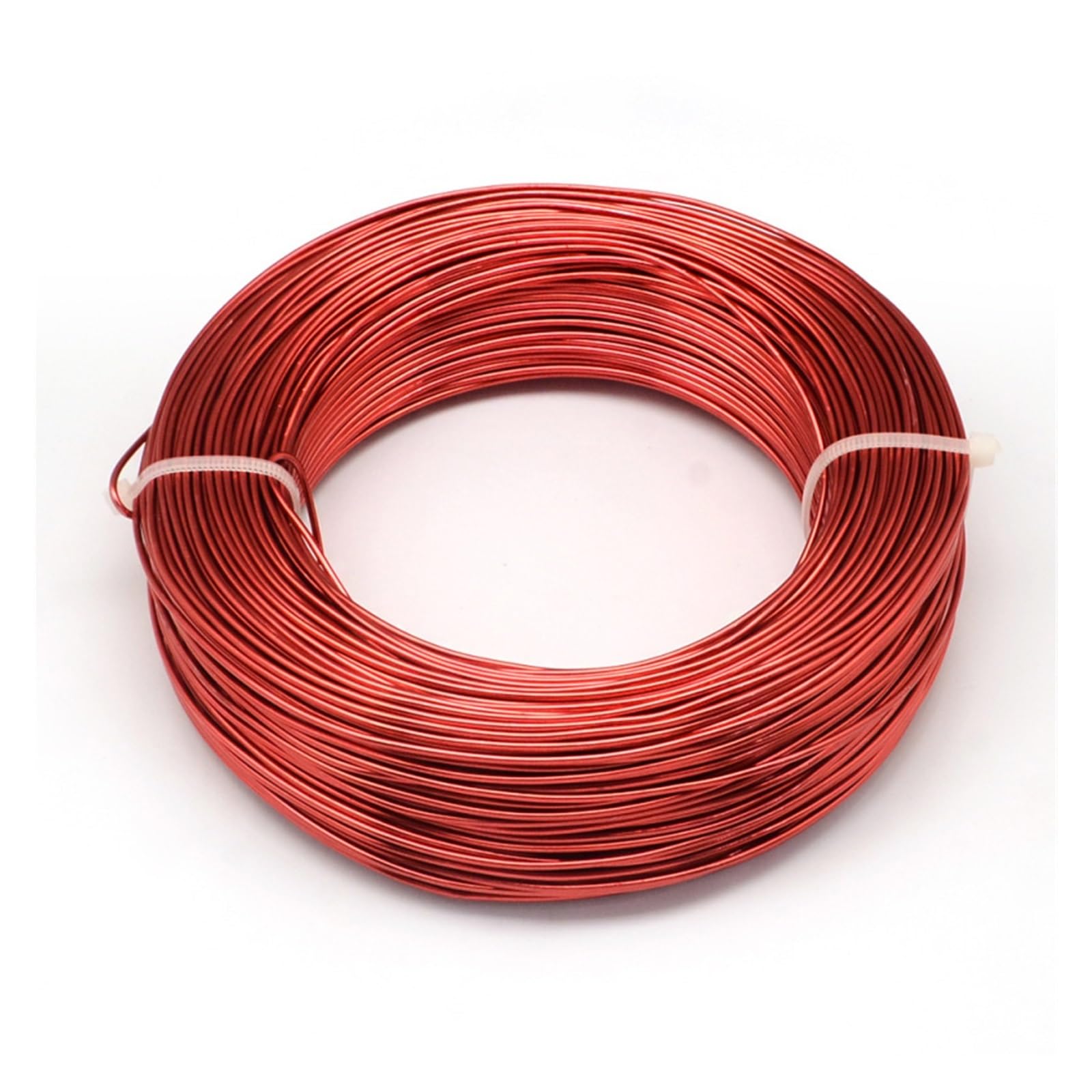 KXCVBNKLJ Aluminium-Basteldraht, Aluminium-Basteldraht, 500 g, 0,8–4 mm, mehrfarbig, for die Schmuckherstellung(Red,0.8mm 300m)