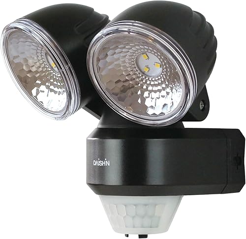 Miniatura 2 de DAISHIN DLB-NS200 Sensor Light, 200 Lumens, 2-Light, AA Battery, Parking Lot, Rental, Adjustment, Mounting Bracket, Plumbing, Battery-Powered, Power