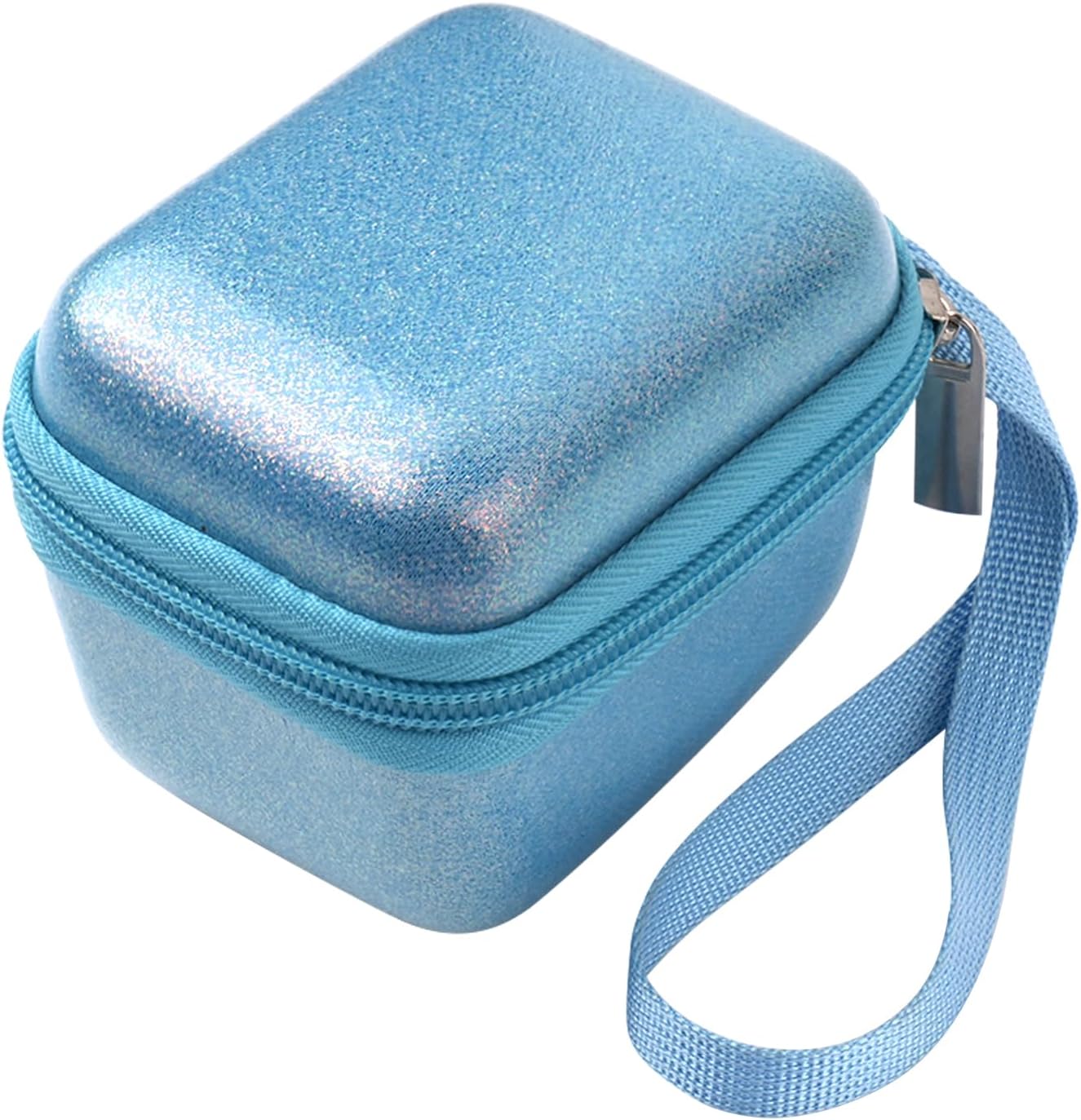 Carrying Case for Bitzee Digital Pet Interactive Toy, Hard EVA Protective Storage Bag with Sparkly Glitter, Wrist Strap & Soft Mesh Pocket, Travel Organizer for Accessories (Case Only)