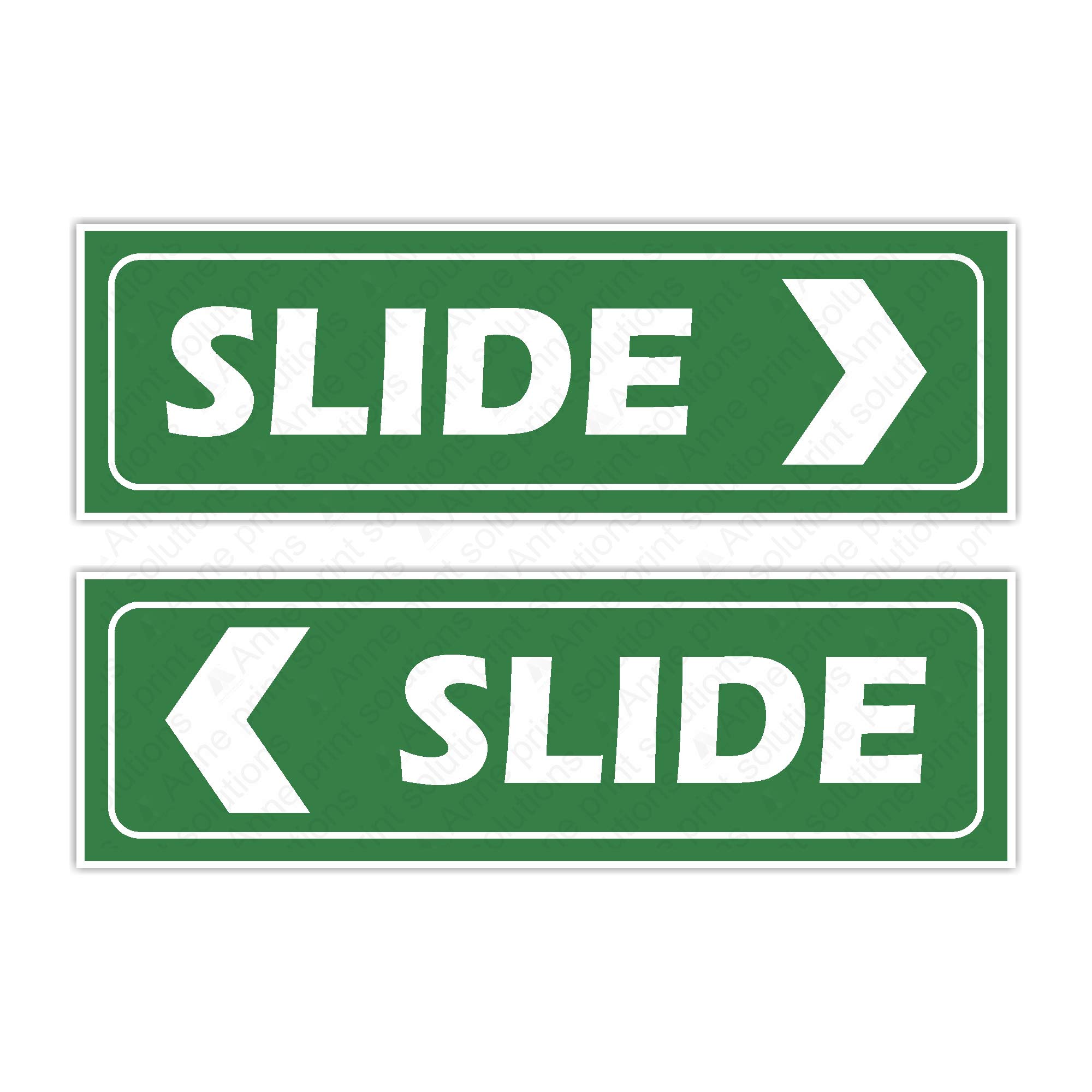 Anne Print Solutions® Slide Stickers Pack of 4 Right 4 Left for Gate | Door Self Adhesive Vinyl Size 2 Inch X 7 Inch* Multicolour