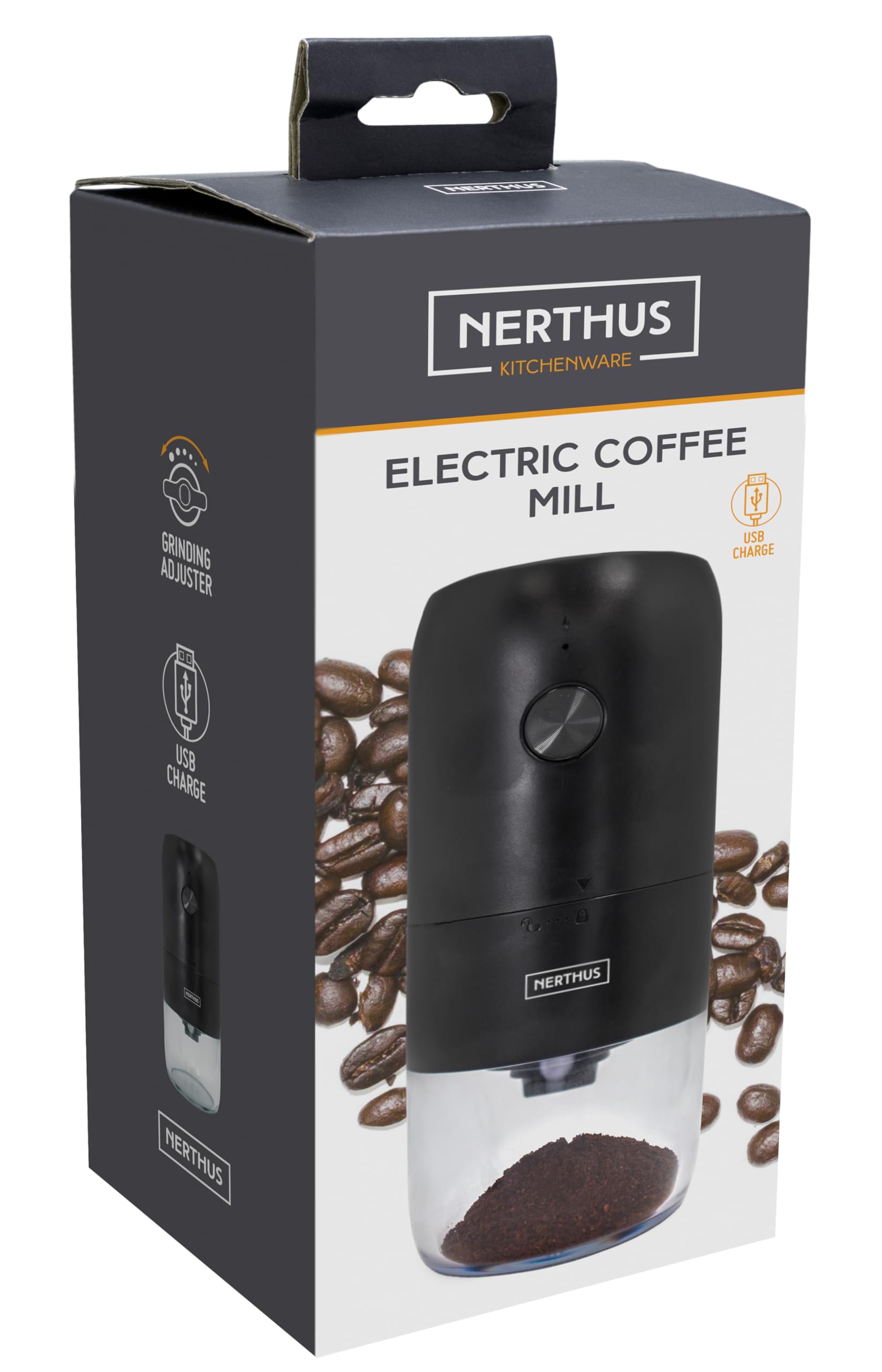 Nerthus FIH 1466 molinillo eléctrico café para moler granos en casa café fresco
