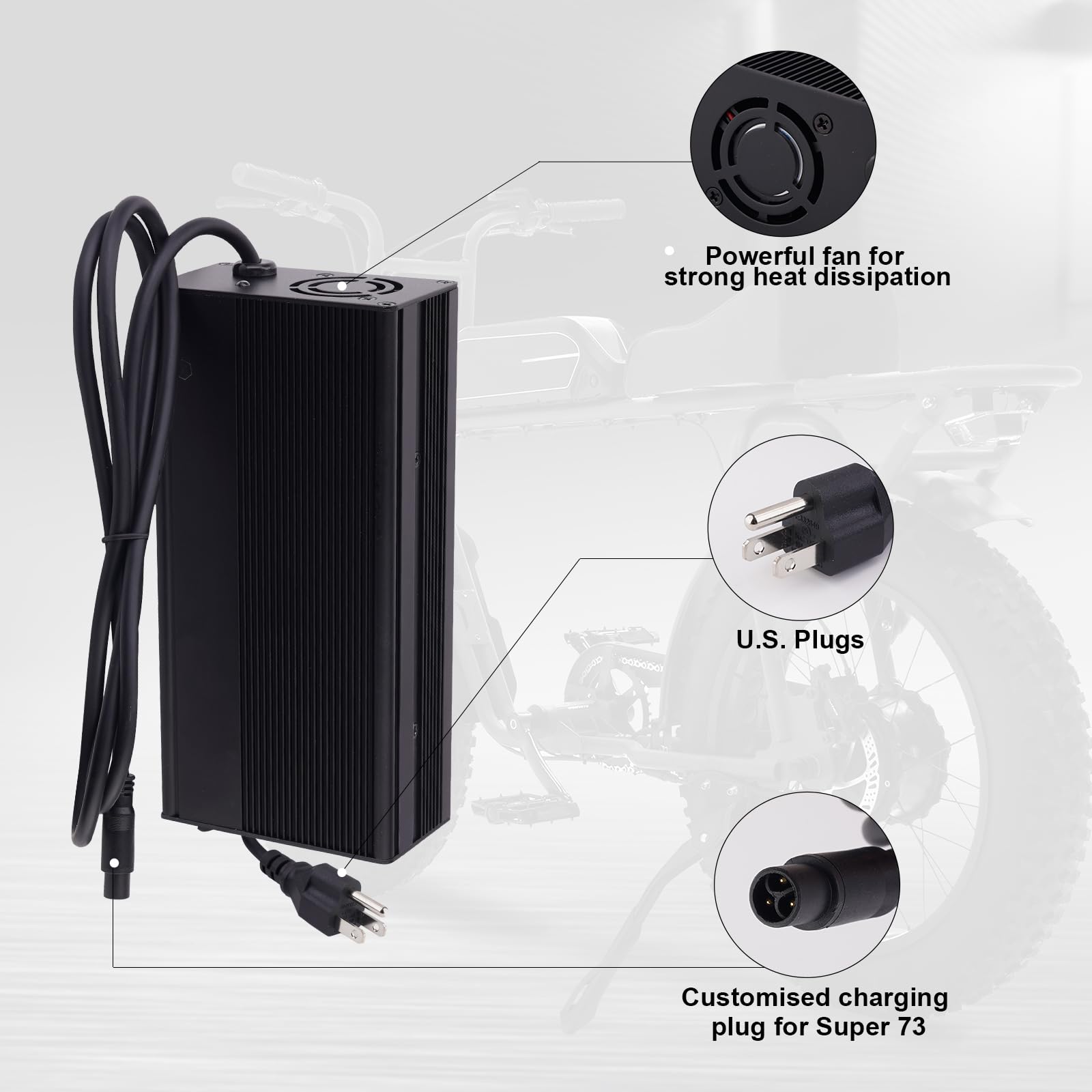 SUPER73充電器 Battery Charger 54.6V 2A | Super73