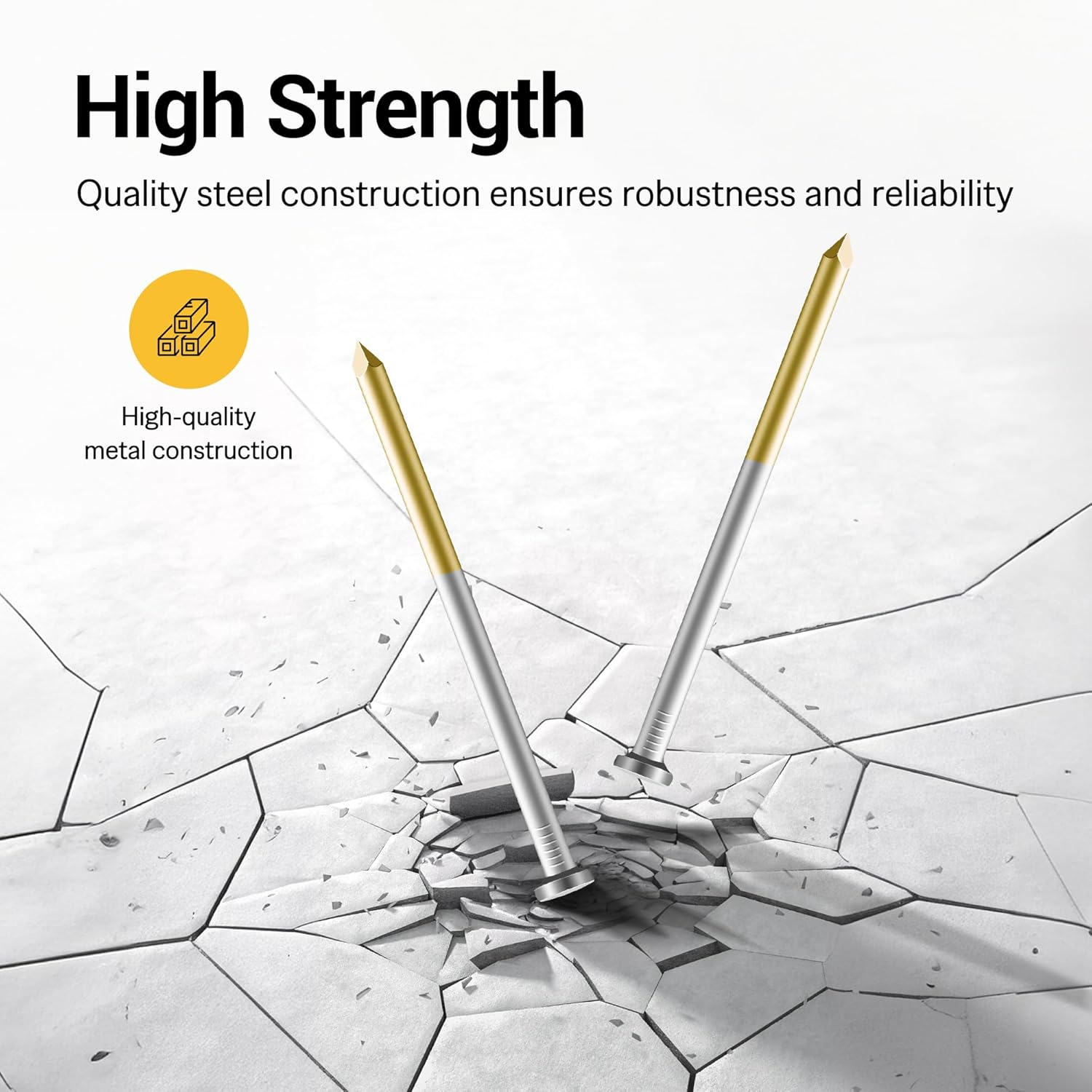 meite Metal Connector Nails, 2-1/2 Inch x .148 Inch Joist Hanger Nails, 35 Degree, Galvanized, Paper Tape Collated, Smooth Shank Framing Nails for Metal Connector Nailer (1,000 Counts)