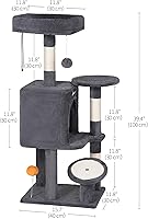 Vista 12 de FourFurPets 27.6-Inch Cat Tree, Cat Tower for Indoor Cats, Cat Condo for Large Cats, Small Cat Tree with Scratching Post, Toy Balls, for Kittens, 2