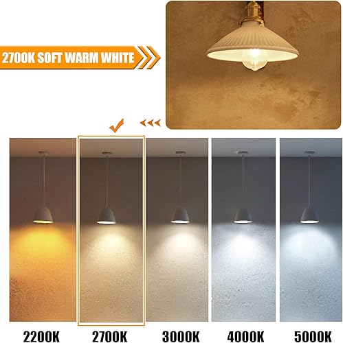 Miniatura 4 de Paquete de 12 bombillas LED Edison equivalentes a 40 vatios, bombilla LED vintage de 4 W, bombilla blanca suave ST19 de 2700 K, base E26 de 350 lm