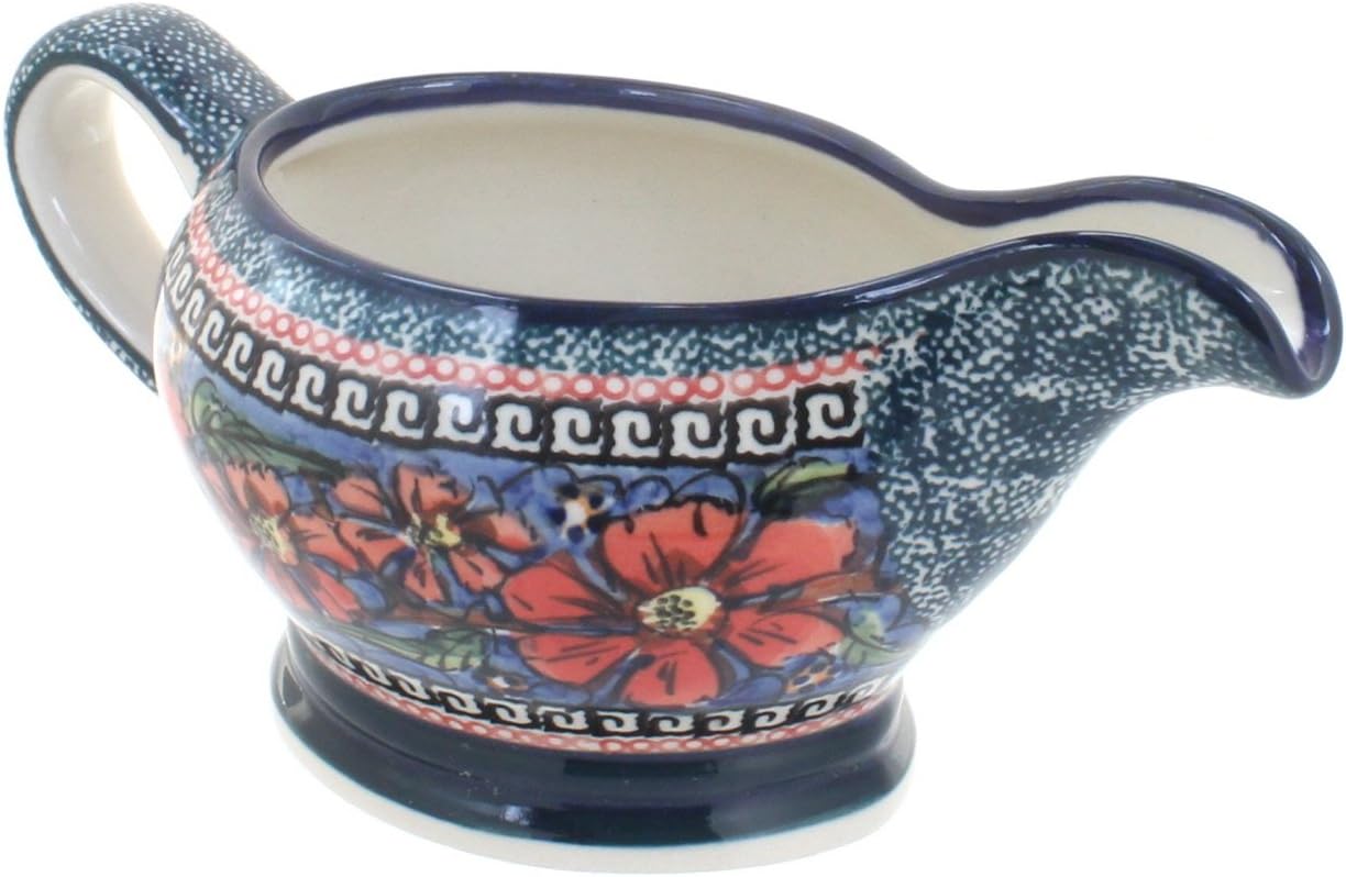 Blue Rose Polish Pottery Kalina Gravy Boat