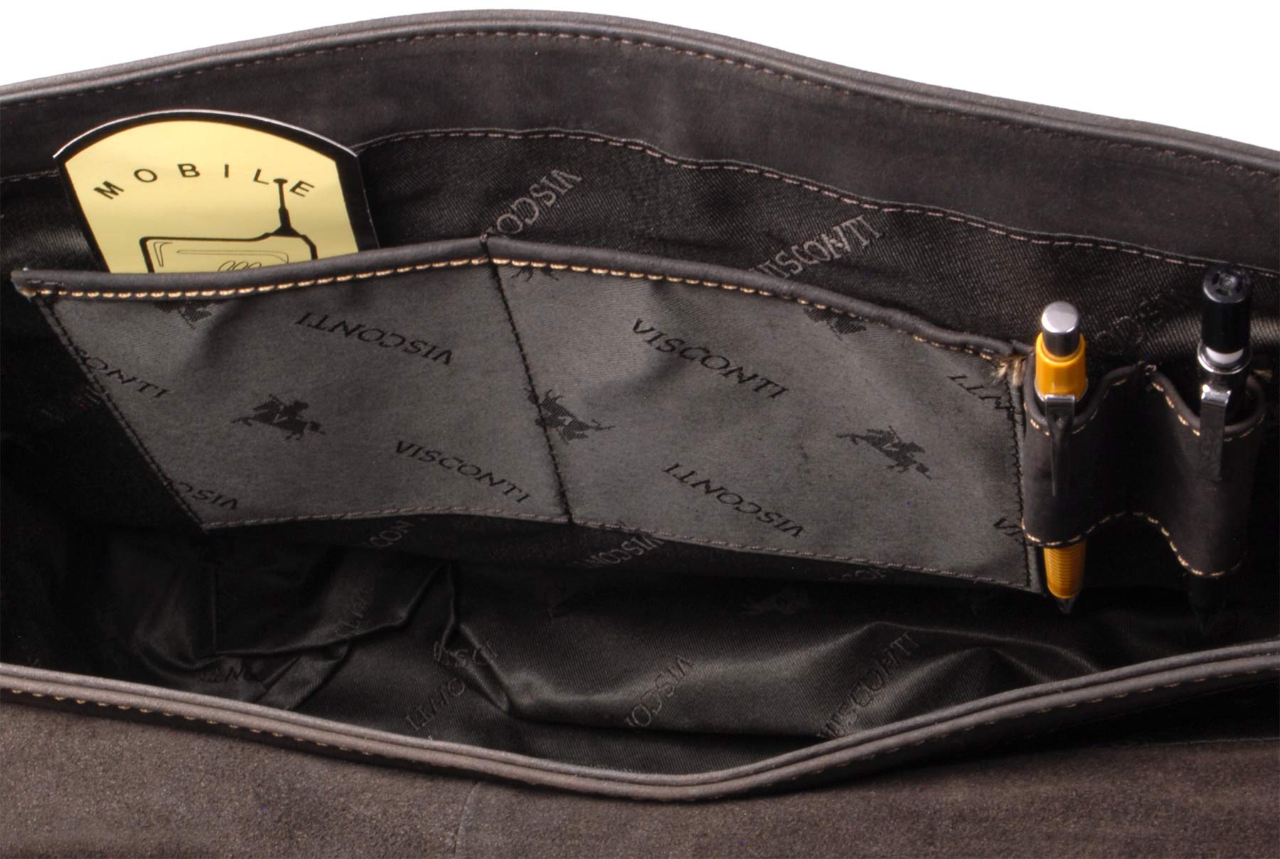 VISCONTI - Grande Messenger Bag in Pelle per PC 15 Pollici - Borsa a Tracolla da Lavoro per Uomo - Borsa a Spalla Ufficio - 18516 Texas