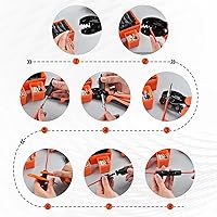 Vista 5 de Kit de herramientas de crimpado de conectores de panel solar con 1 crimpador, 15 pares de conectores y 1 llave inglesa, herramientas esenciales