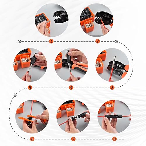 Miniatura 5 de Kit de herramientas de crimpado de conectores de panel solar con 1 crimpador, 15 pares de conectores y 1 llave inglesa, herramientas esenciales para