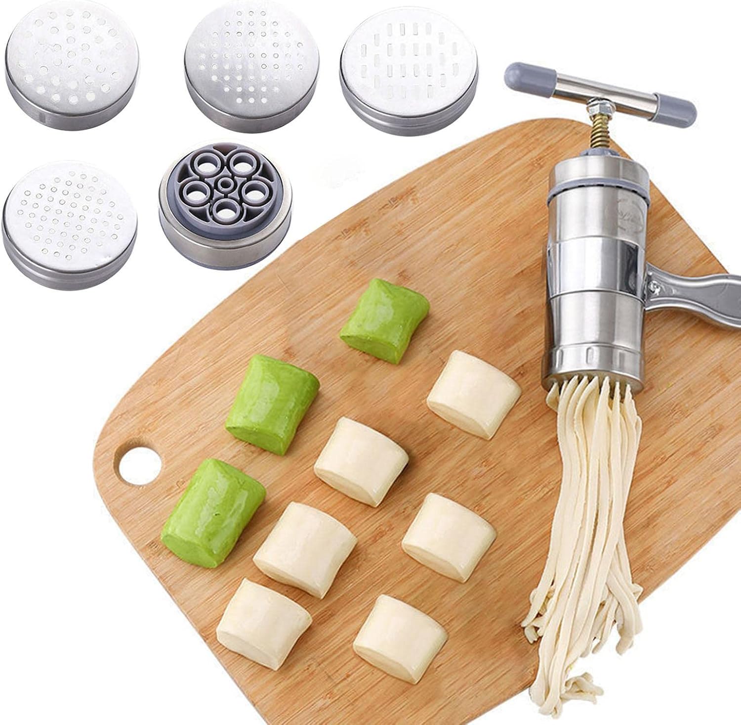 Amazon.com: 10 Pcs Stainless Steel Manual Noodle Maker,Roller Press ...
