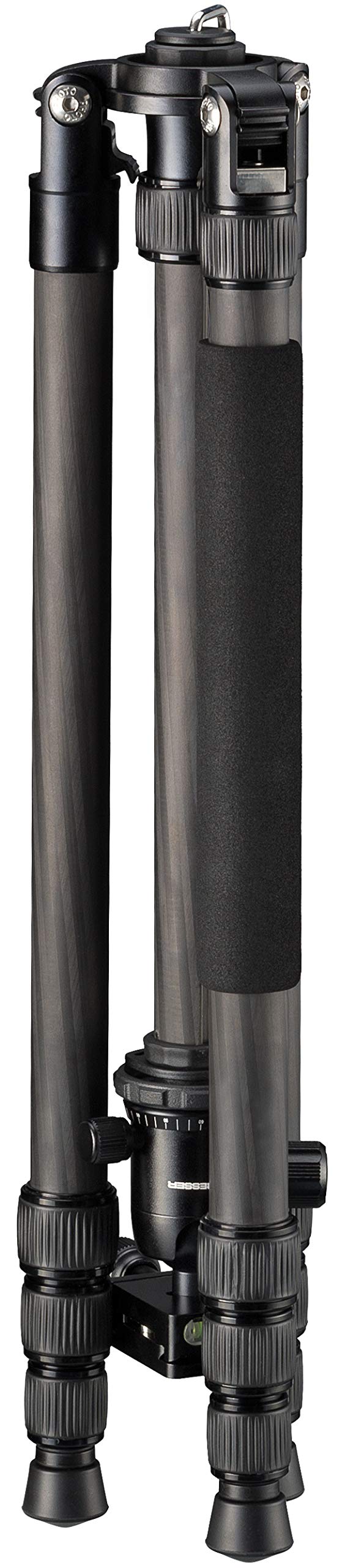 Trípode de Carbono para Cámara BRESSER BR-2504X8C-B1 hasta 10 kg, utilizable como Trípode de Suelo, Monópodo y Trípode de Tres Patas