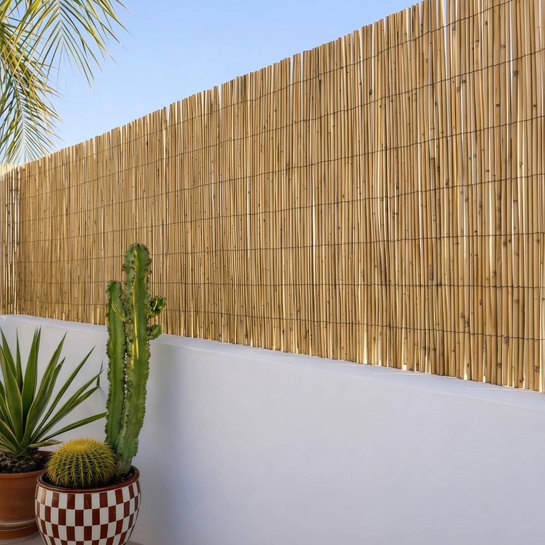 Catral | Cañizo Bambú Pelado 2X5 M | Ocultación | Hilo de Nylon | Duradero y Resistente | Protección UV