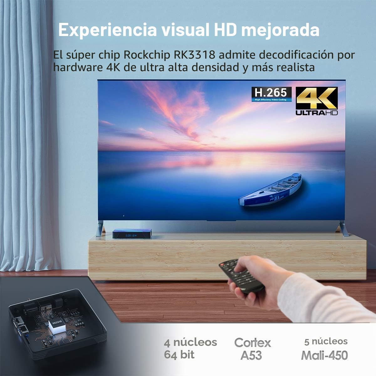 Android 11 TV Box,TUREWELL 4GB RAM 32GB ROM