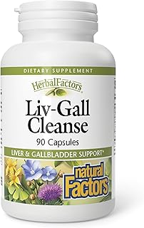 Natural Factors - HerbalFactors Liv-Gall Cleanse, Herbal Support for Liver & Gallbladder, 90 Capsules