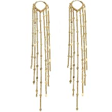 ASOQOLA Long Tassel Dangle Drop Earrings for Woman Tassel Dangling Earrings 925 Silver Chandelie dangling earring for Prom Fashion Jewelry