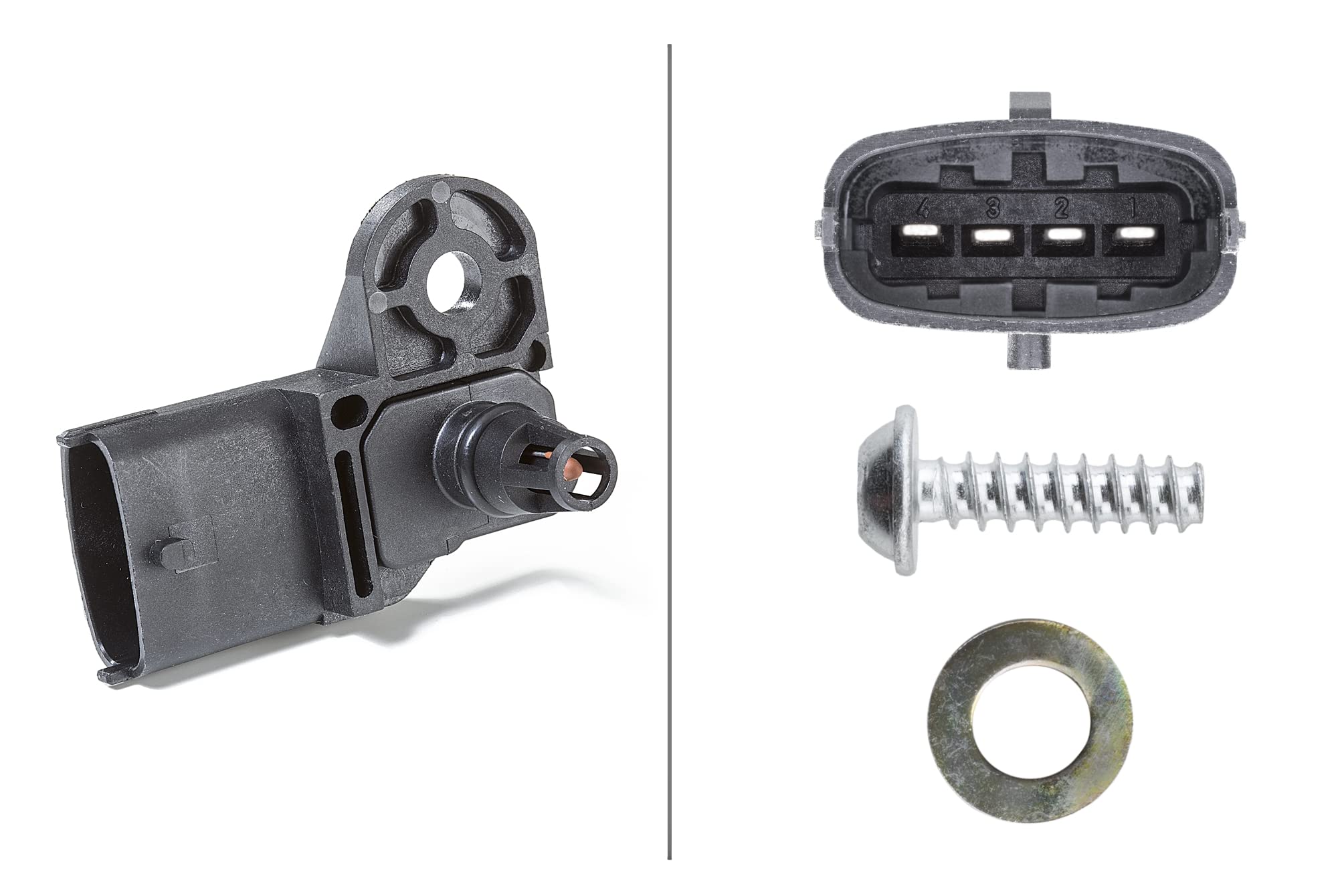 HELLA 6PP 009 400-311 Sensor, Saugrohrdruck - 5V - 4-polig
