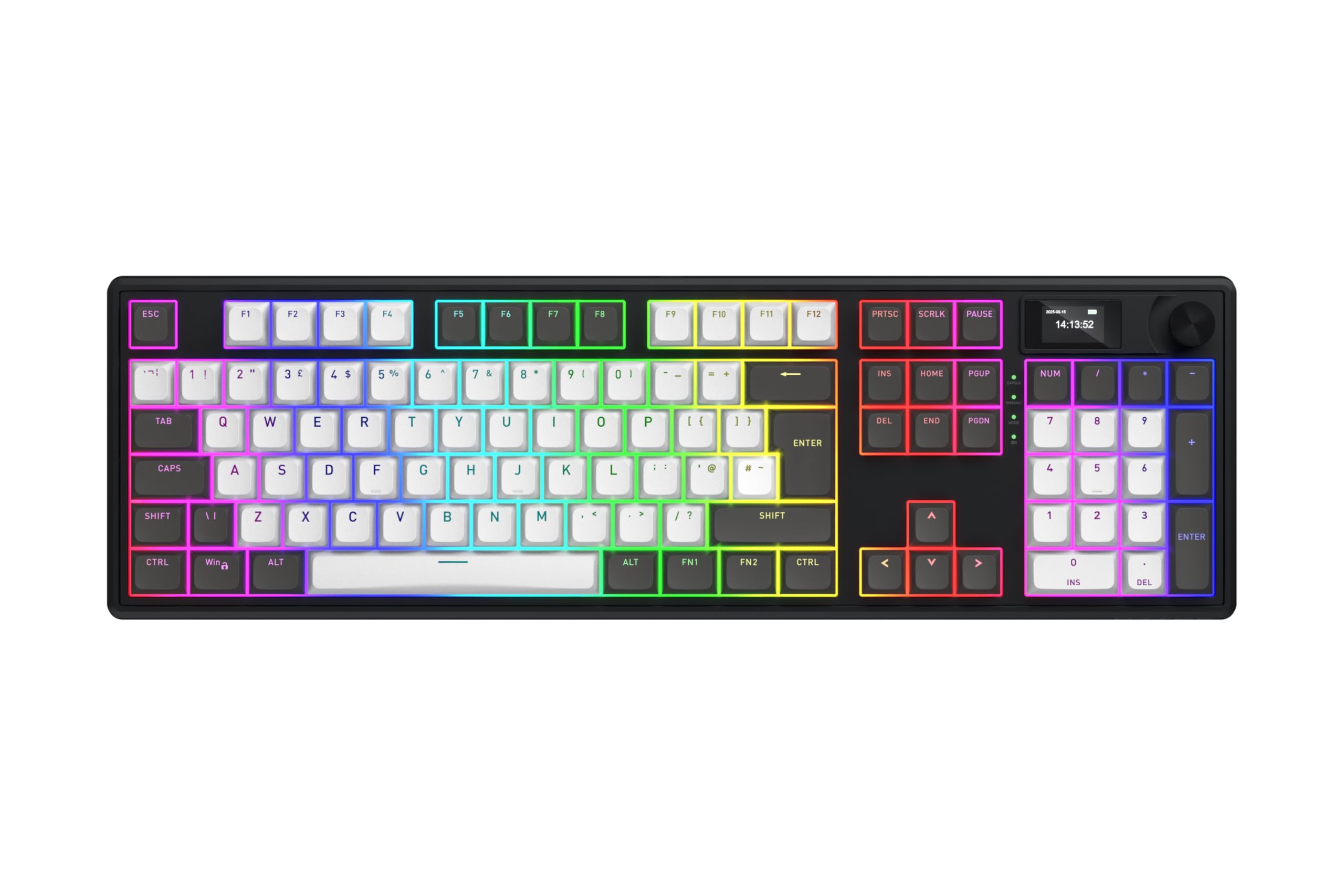 HATOR Skyfall 100 PRO Wireless Mechanische Gaming-Tastatur Silent Switches 8000Hz PBT-Keycaps Schwarz EU Layout