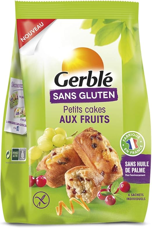 Gerble Mini Cake Aux Fruits Sans Gluten 0 G Amazon Fr Epicerie