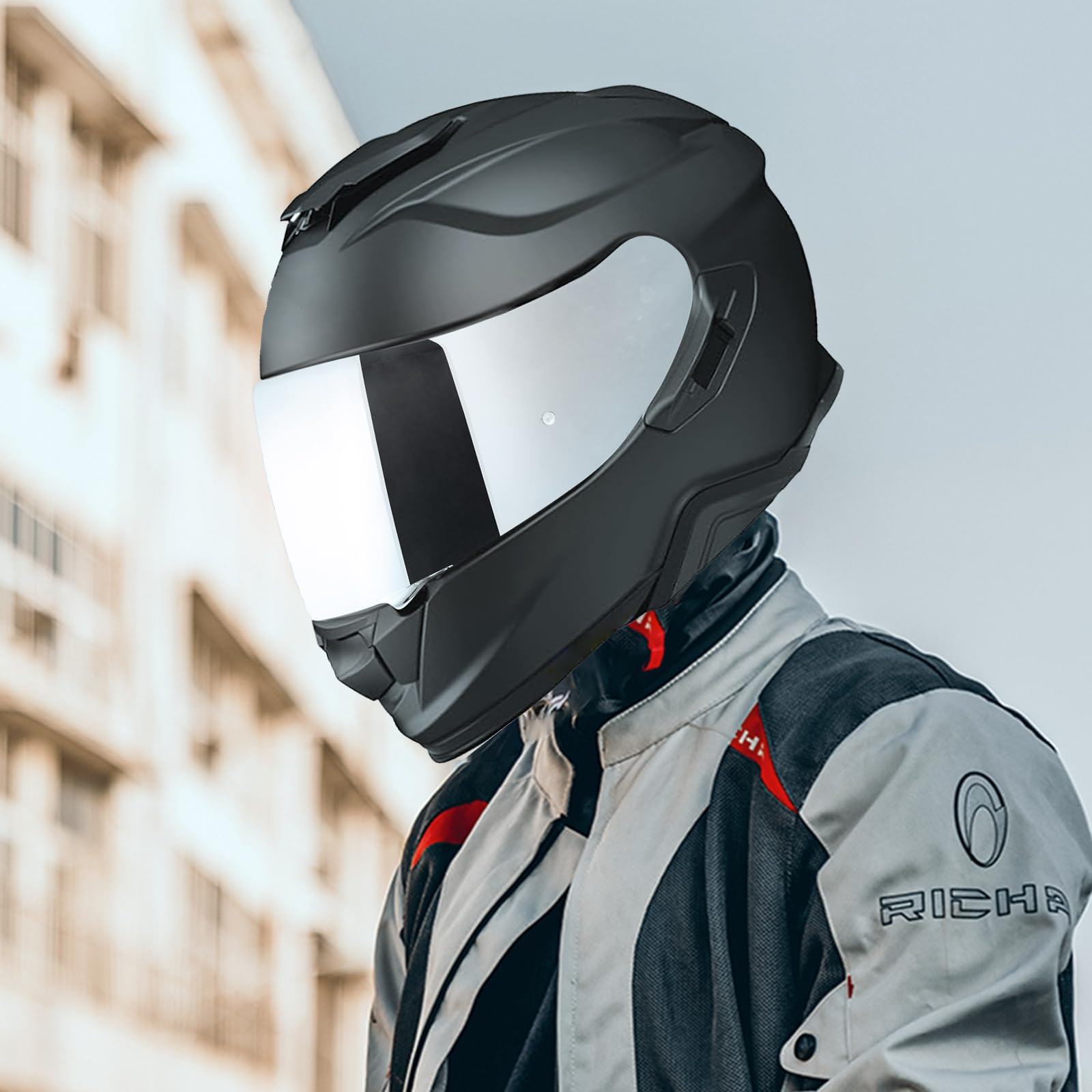 Motorradhelm Visier für GT Air Neotec CNS-1 TC-5 TC-9 GT Air 2 | Helmvisier Motorrad Windschutz Helm Objektiv Visier Vollgesichts,Helmvisiere Zubehör Ersatz