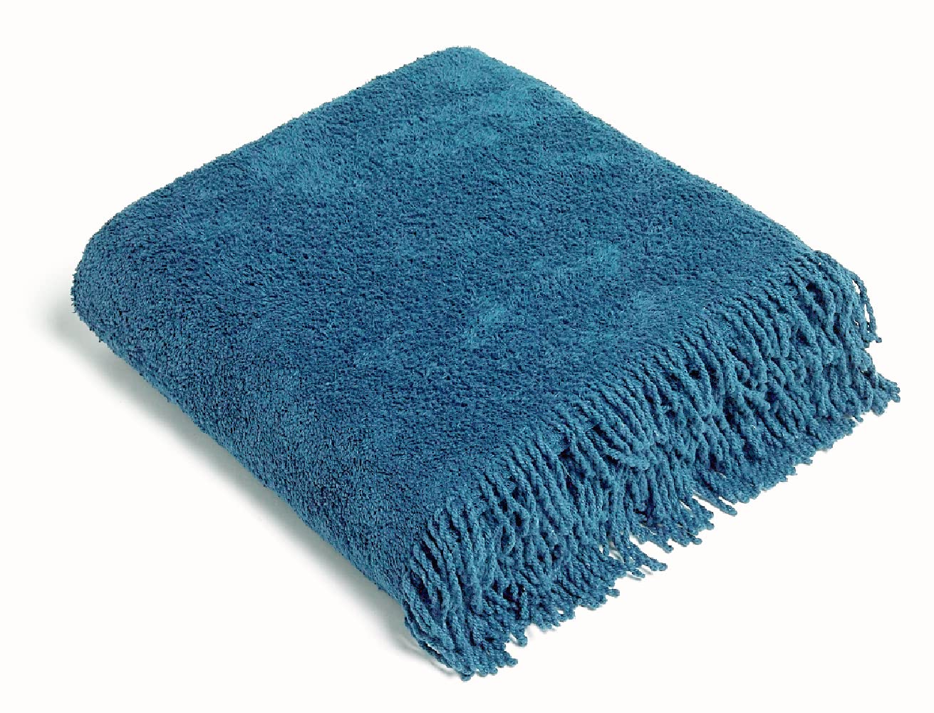 Diana Cowpe CHENILLE FRINGED TABLECLOTHS | 100% Pure Cotton | Traditional Design | Opulent & Heavy | Many Colours & Sizes (137x183cm (54x72) Rectangular, Navy)
