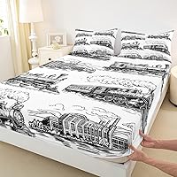 Vista 45 de Manfei Juego de sábanas bajeras de panal de galaxia, tamaño individual, 2 piezas, estampado geométrico hexagonal, funda de cama de cielo estrellado