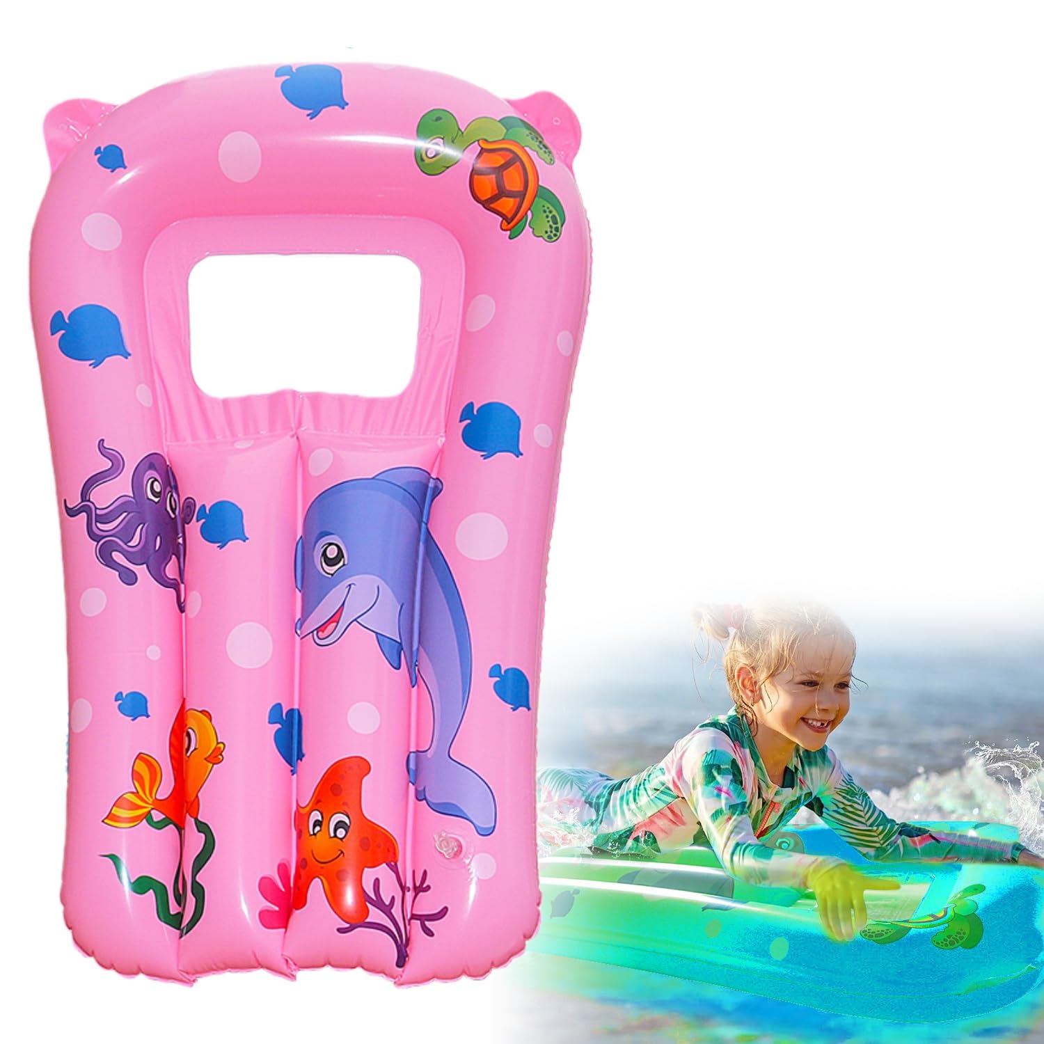 Tabla Paddle Surf Hinchable para Niños Tabla de Surf Hinchable Bodyboard Inflable Tabla de Surf Flotante para Natación Verano Agua Diversión