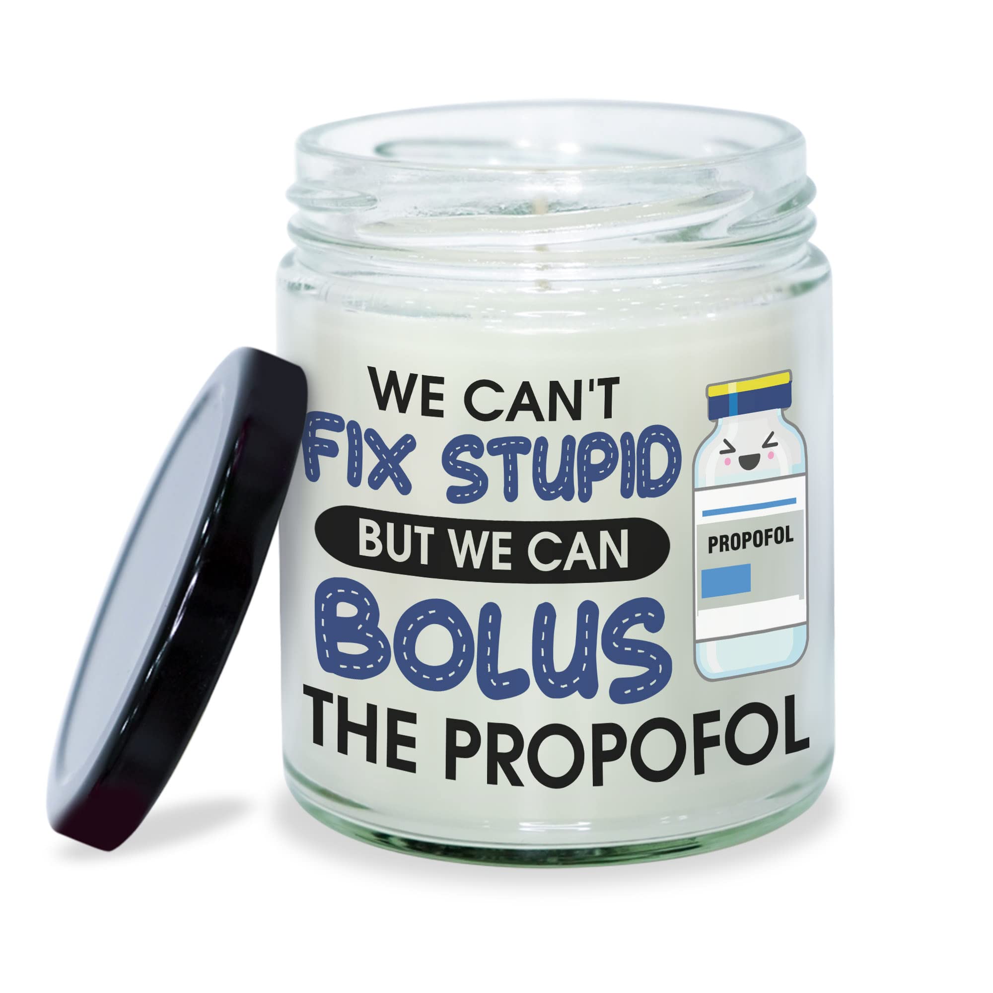 MEDROC Nurse Scented Candle Urology We Can't Fix Stupid Anesthesia Gift for Coworker Boss Staff Women Men, Funny Nurse Gift for Birthday Christmas, Nurses Week Gift for ICU ER CRNA Nurse Anesthetist