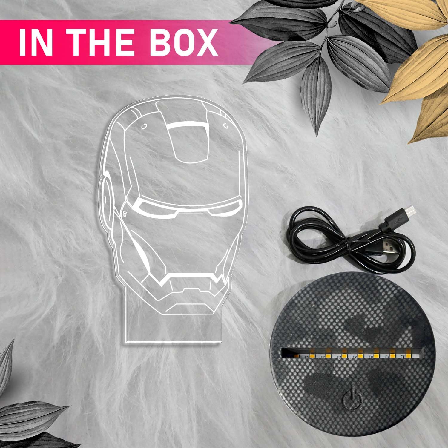 Iron Man 3D Illusion Lamp - Avengers Night Light -4