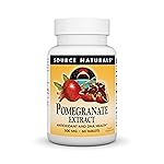 Source Naturals Pomegranate Extract 500mg Complete Whole Fruit Ellagic Acid Antioxidant & Added Fiber - 60 Tablets