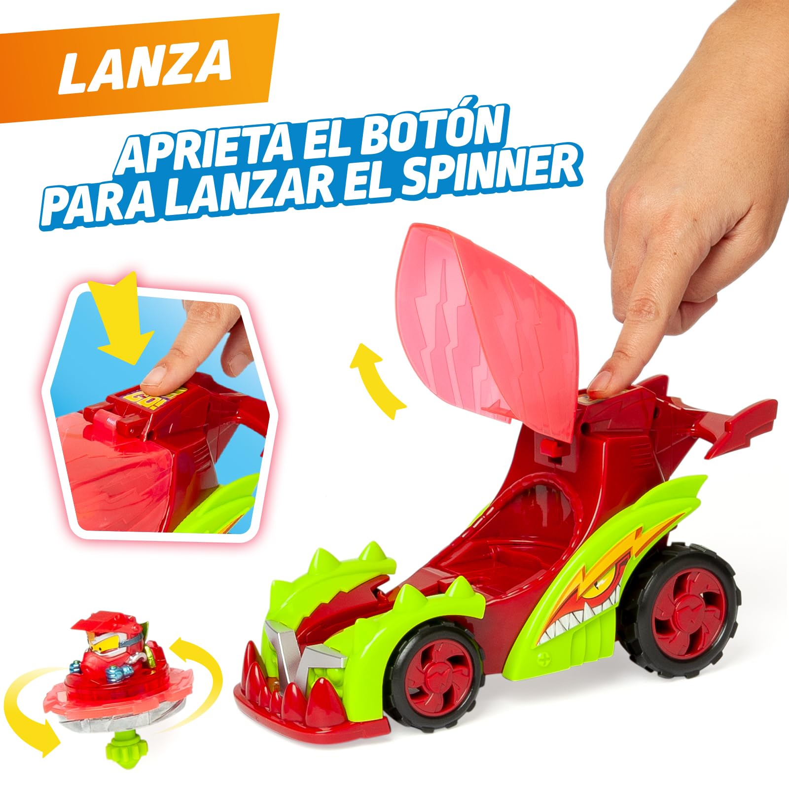 SUPERTHINGS KAZOOM Power – Turbo Spinner Villano. Vehículo con Lanzador de peonza. Incluye 1 Turbo Spinner y 1 Kazoom Exclusivo. — view 6