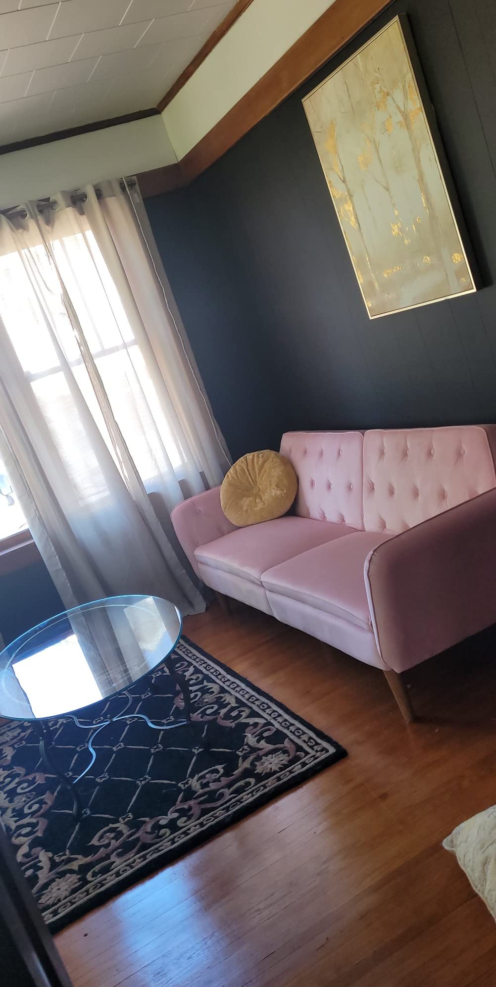 34/mo Finance Novogratz Tallulah Memory Foam Futon, Pink & Computer