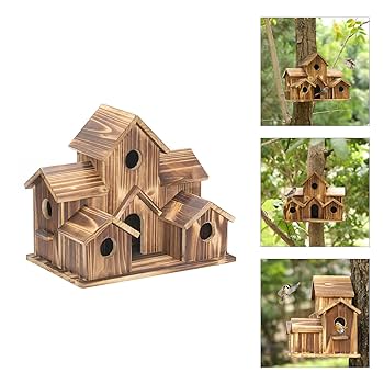 木製ケージ 爬虫類 小動物 バードハウス 小鳥 Amazon.co.jp: 木製バードハウス 野鳥ホーム 屋外用小鳥ハウス 6