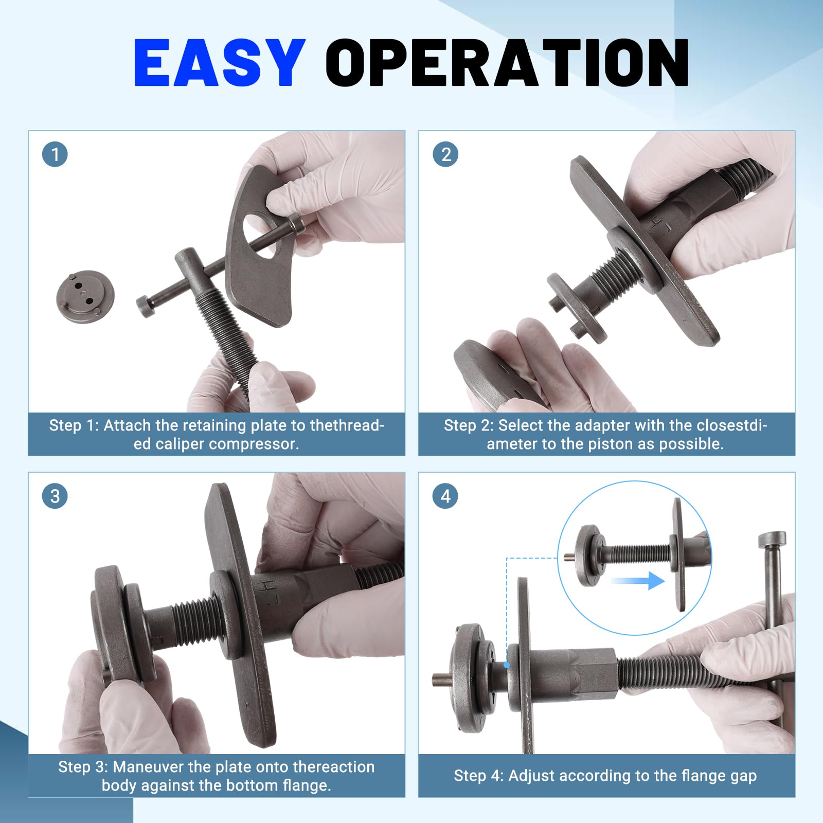 OiLiehu Kit Repousse Piston Frein 22 Pièces, Outils de Repousse Piston Frein Arrière, pour Remplacement de Disque Outil et Adaptateurs et Mallette