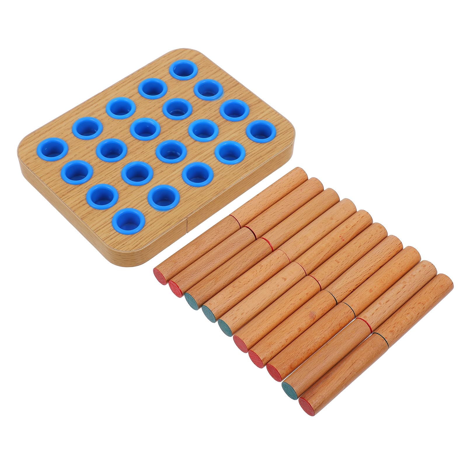 Panneau à Chevilles en Bois et Amélioration Dextérité des Doigts avec 20 Cylindres Renforcement Main pour Exercices Manuels pour Rééducation à Domicile