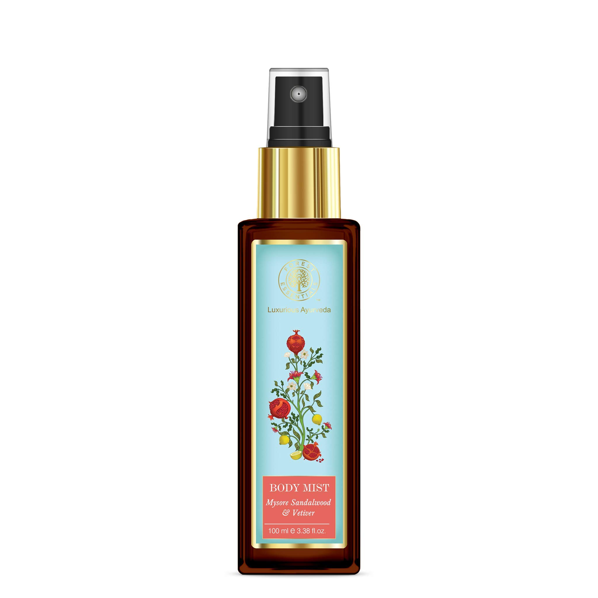 Forest Essentials Body Mist, Iced Pomegranate with Fresh Kerala Lime, 100ml