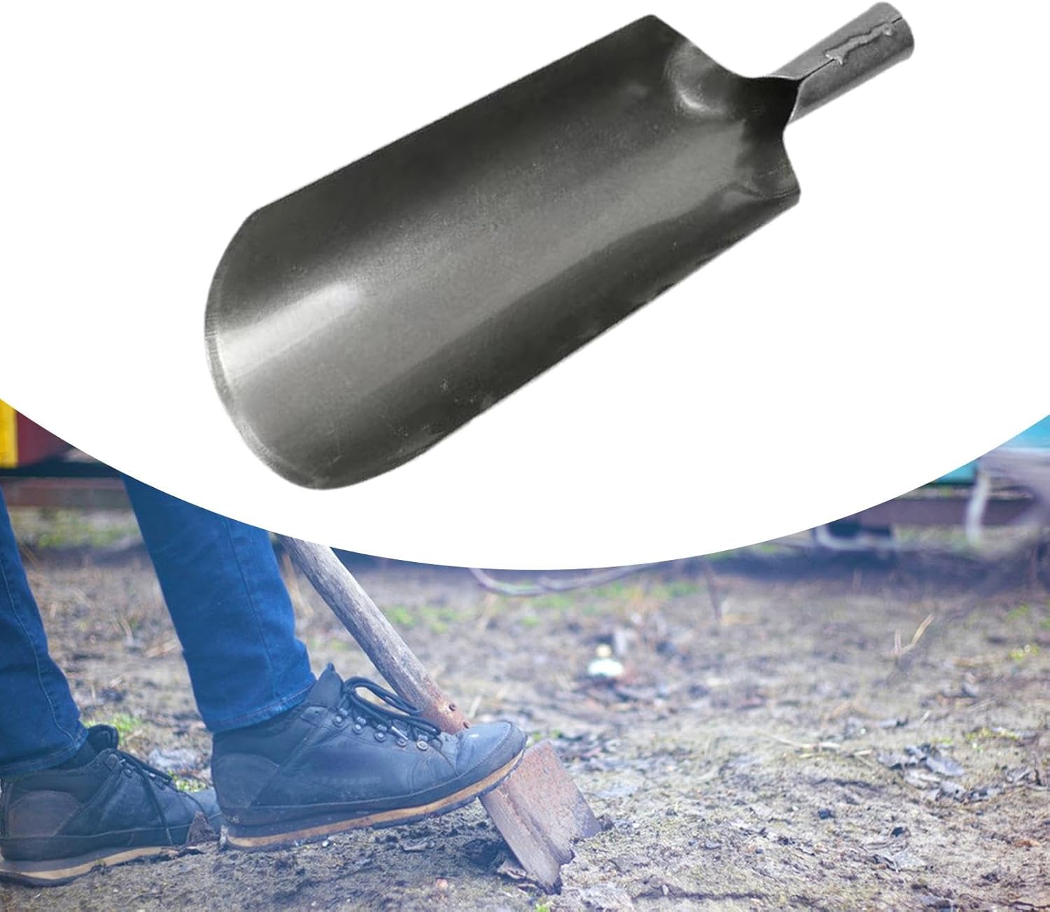 Gardening Trowel Hole Trowel Digging Trowel Transplanting Spade Manganese Steel Outdoor Manual Tool Suitable for Gardening Landscaping Constru, L