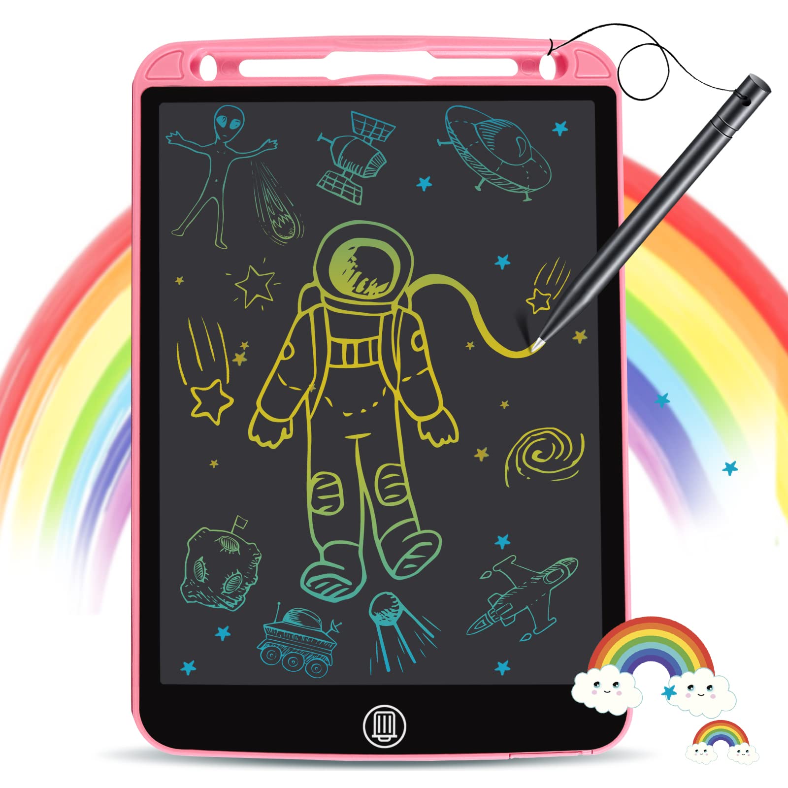 Girls Toys for 3 4 5 6 Year Old: Kids 10inch LCD Writing Tablet Doodle Board Toddler Educational Drawing Pad Coloring Electronic Drawing Board Travel Learning Toy Girl Boys Birthday Gifts Age 3-6
