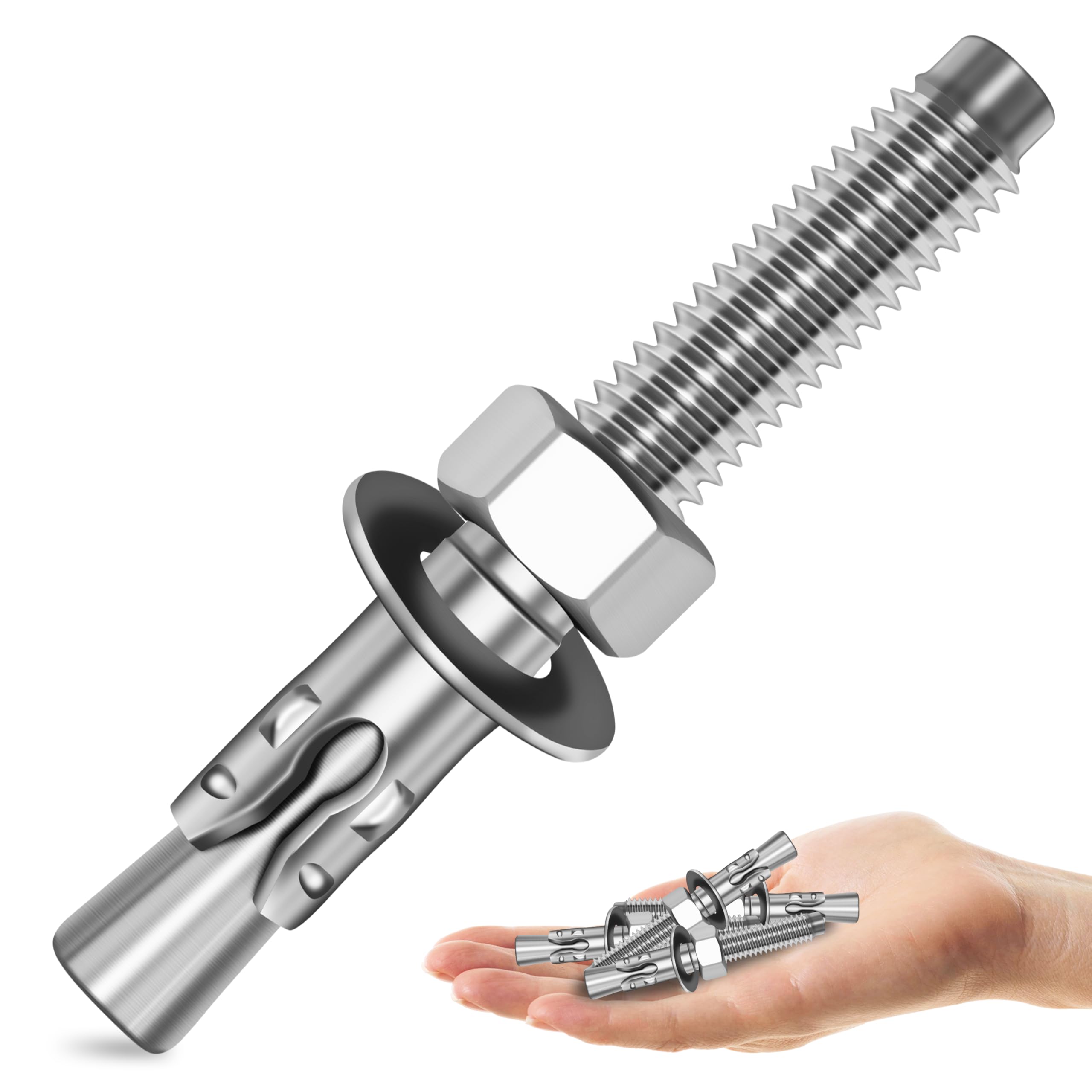 Stainless Steel Wedge Anchors - Secure Concrete & Brick -14 Stainless Steel Wedge Anchors - Secure Concrete & Brick -14